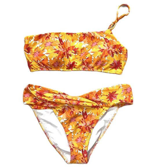 NEW VIX 'Lowana' Bikini Set Top Size L Bottom Size M Orange Multi - Picture 6 of 12